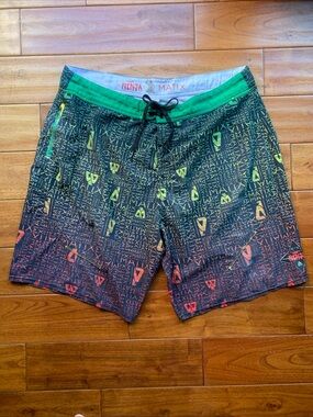 Matix The Ninja Board Shorts Men's 38 Typebreaker Y2K Streetwear Skate Surf Vtg